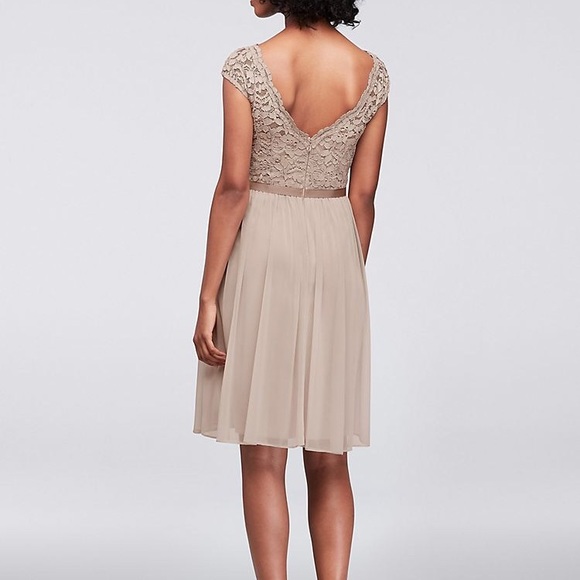 David’s Bridal Biscotti Short dress - Picture 3 of 6